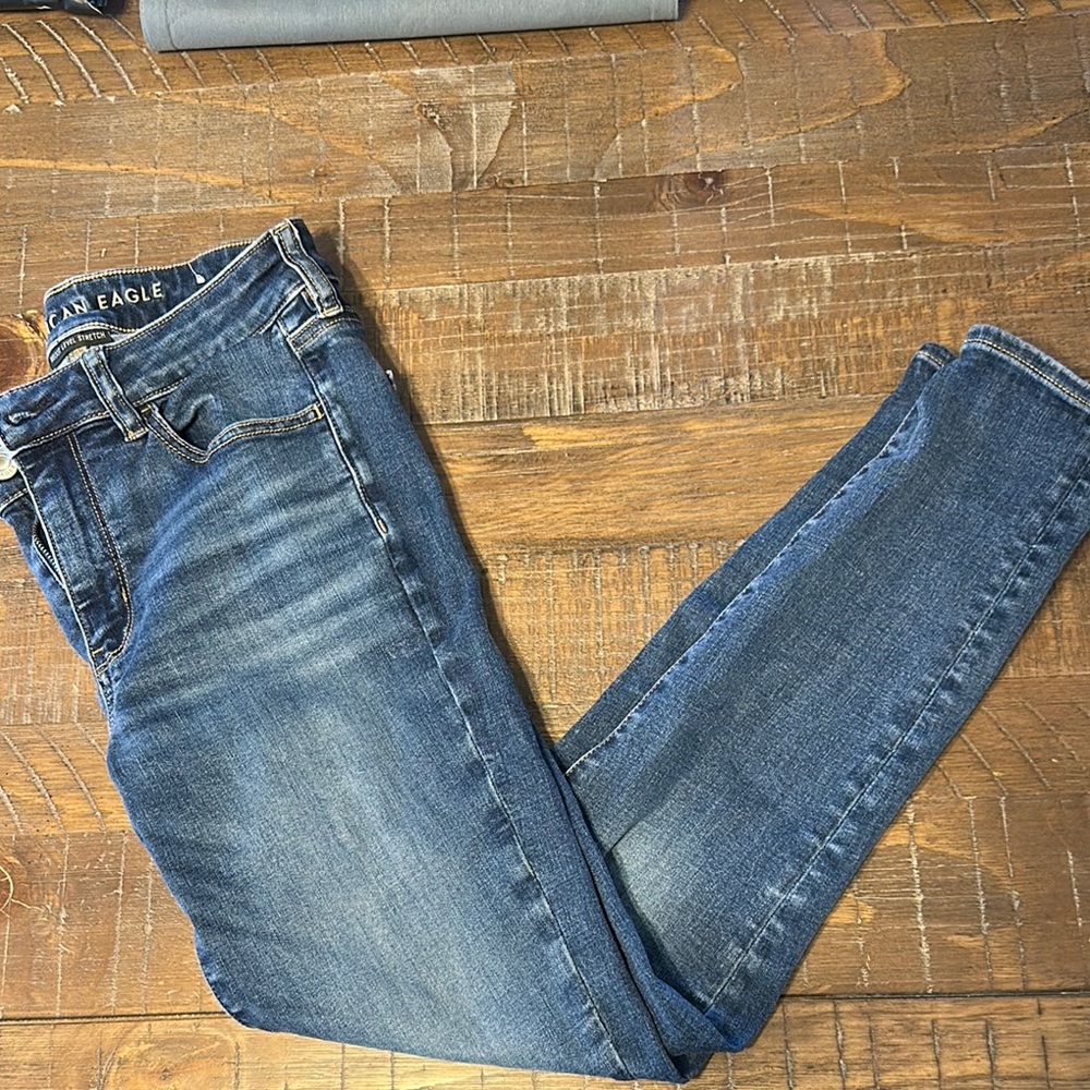 American Eagle Hi-Rise Jegging Women's Blue Jeans